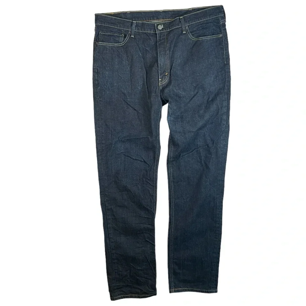MJ315 Mens Levi’s Strauss 541 Athletic Fit Dark Wash Stretch Denim Jeans 40x36